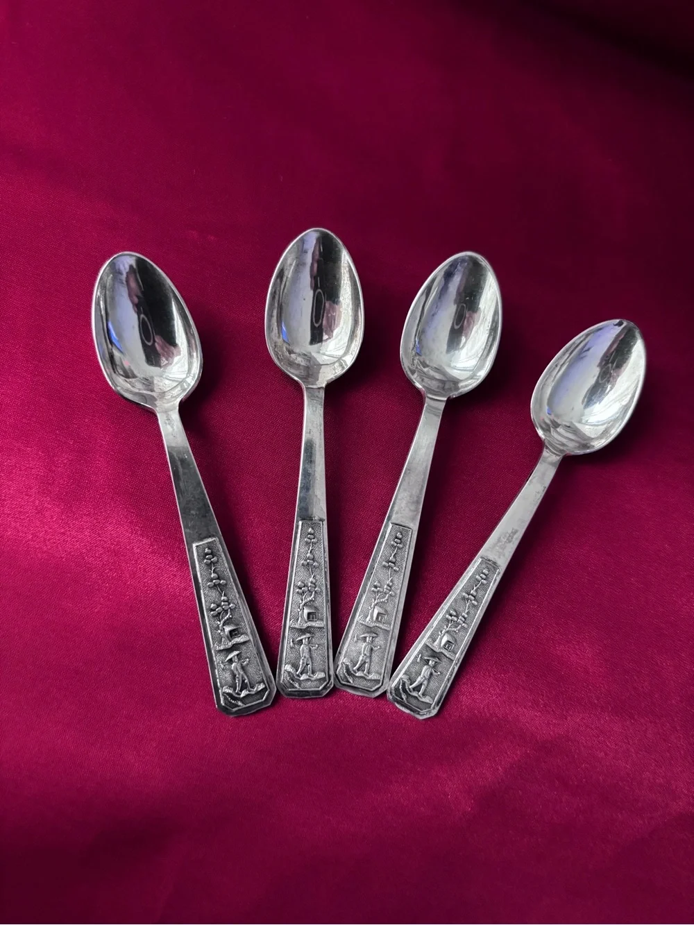 Vintage Silver Coffee Spoons - Set of 4